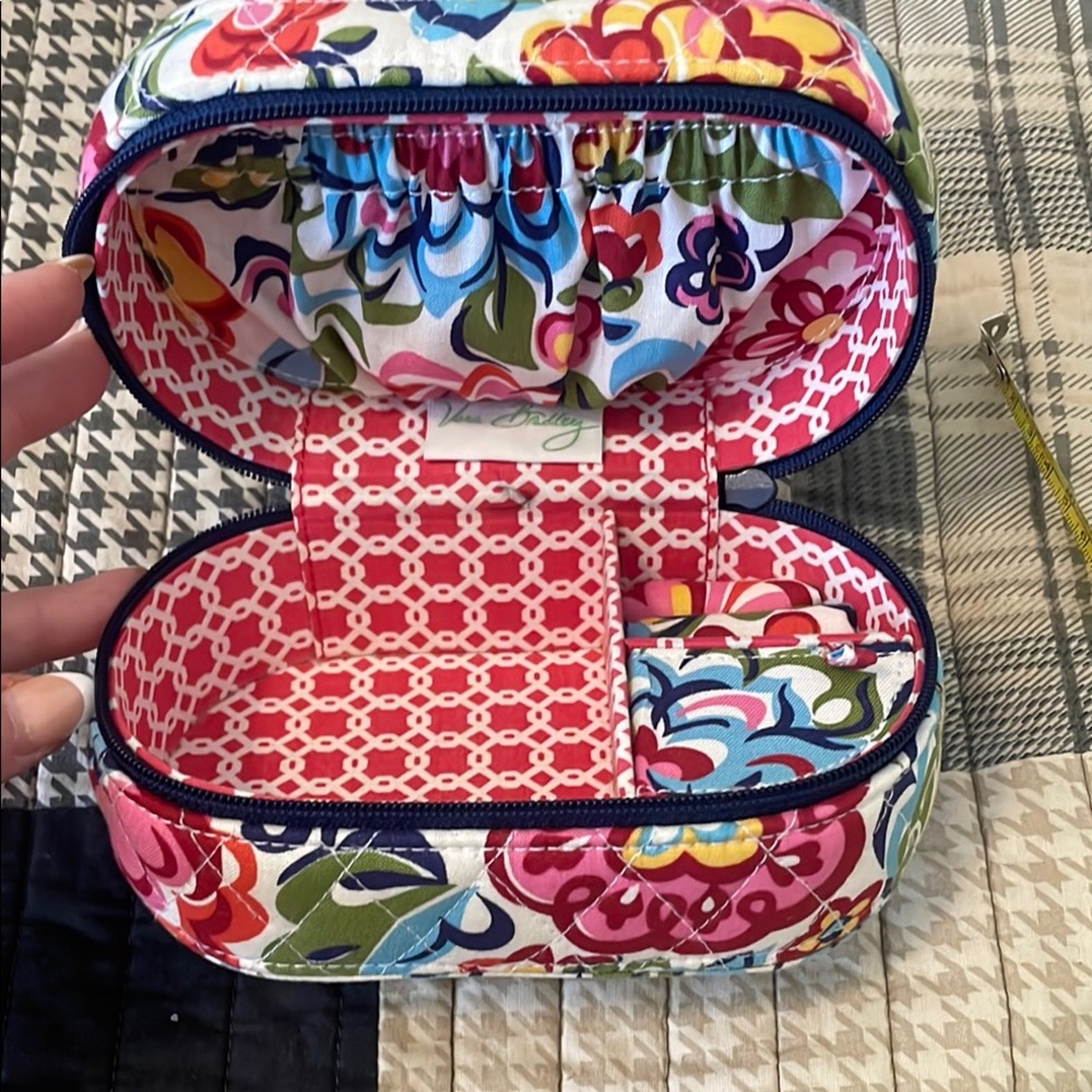 Vera Bradley Floral Quilted Travel Jewelry Case